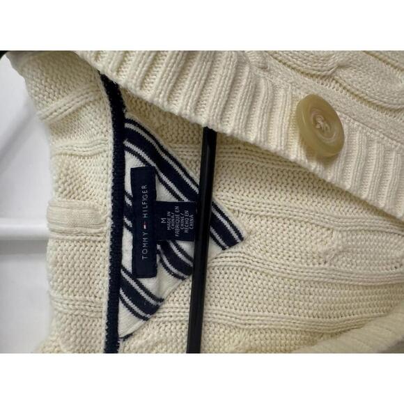 Tommy Hilfiger cable knit hooded sweater size Medium - Picture 4 of 5